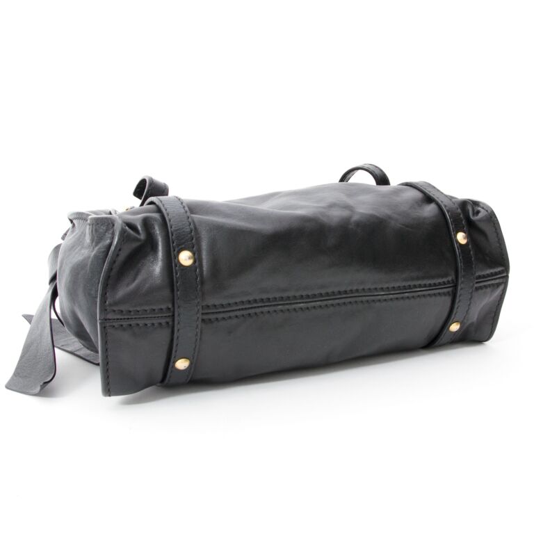 miu miu VitelloLux Ribbon Black Bag