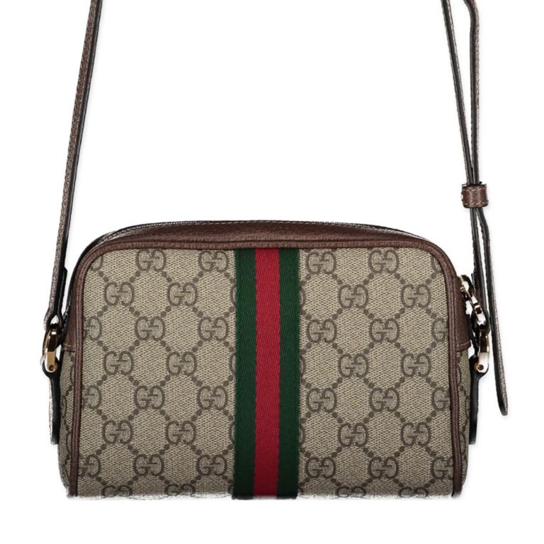 【関税&送料込】Gucci Gg Supreme Fabric Mini Ophidia Handbag Gucci - Ophidia GG supreme fabric mini shoulder-bag Beige