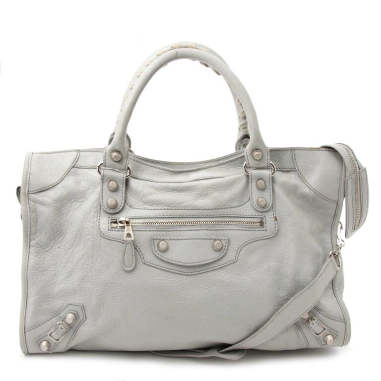 forfængelighed fuldstændig Slutning Balenciaga Giant Stone Grey City Bag ○ Labellov ○ Buy and Sell Authentic  Luxury