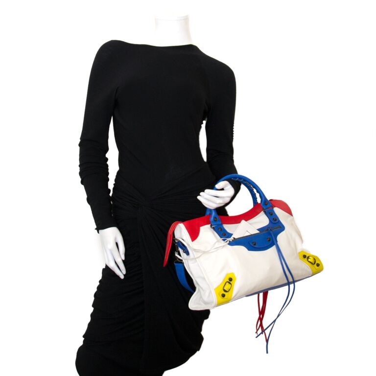 Balenciaga Multicolor City Mondriaan lego Bag Labellov Buy and Sell Authentic Luxury