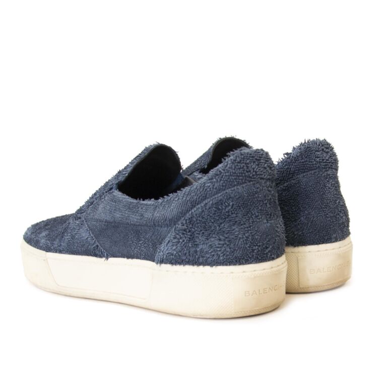 Balenciaga blue suede shoes store
