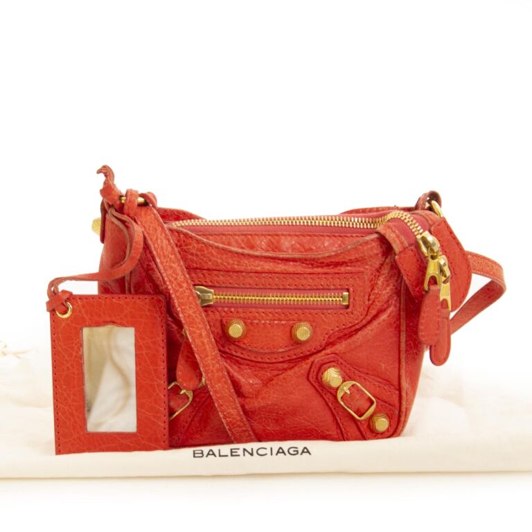 Balenciaga Nano City Bag Coral ○ Labellov ○ Buy and Sell