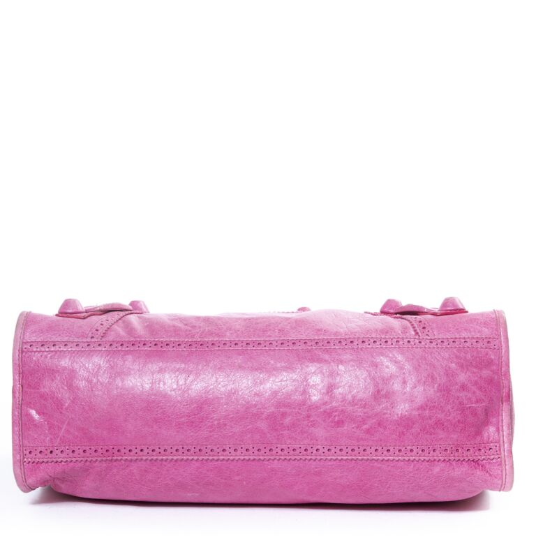 美品！BALENCIAGA GIANT CITY 大容量ユニセックス！ BALENCIAGA Agneau Giant 21 Rose Gold Hardware City Seigle