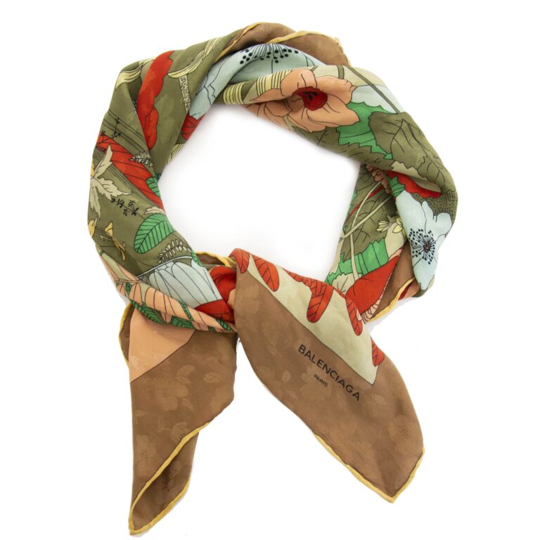 Balenciaga Multicolor Flower Scarf ○ Labellov ○ Buy and