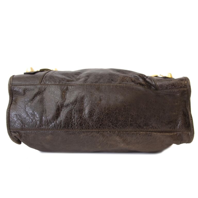 BALENCIAGA Giant City Brown Leather Hand Bag | eBay