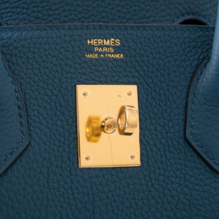 Brand New Hermes Birkin 30 Blue Glacier Veau Epsom ○ Labellov