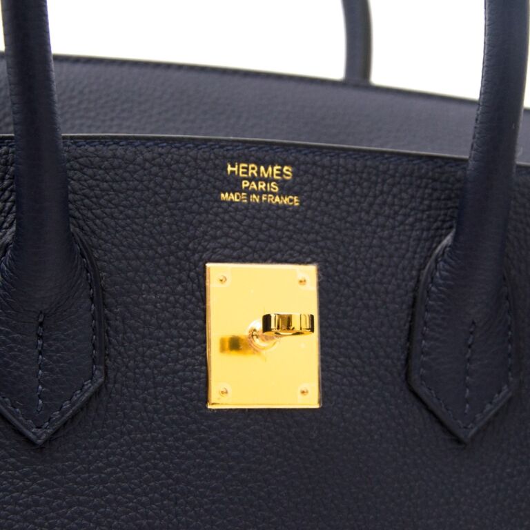 Hermes Birkin 35 Bleu Pale Togo Gold Hardware - Exquisite