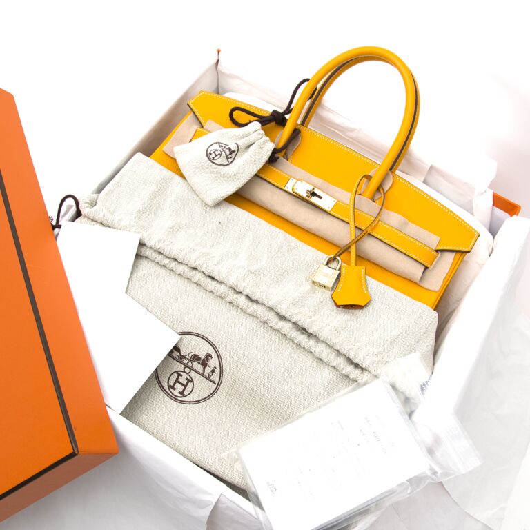 Hermès Jige Jaune D'or Epsom Elan Handbag