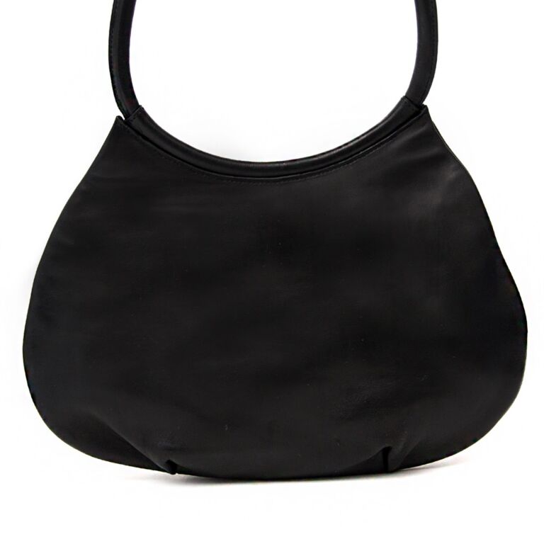 Hermès Black Cacahuete Plum Leather Oval Shoulder Bag Labellov Buy and ...