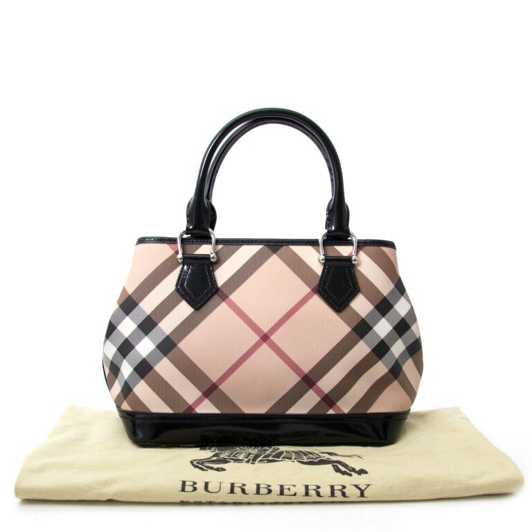 Authentic Vintage Burberry Nova Check Tote Handbag Multiple colors Leather  Cloth ref.450630 - Joli Closet