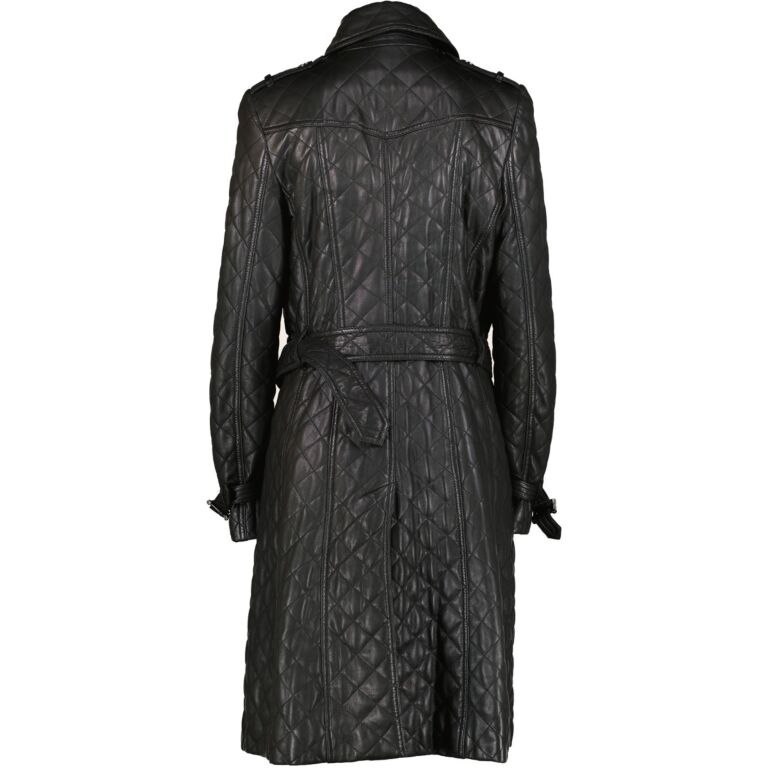 Burberry leather coat deals