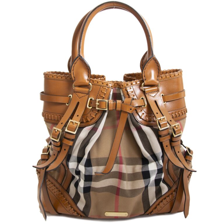 Burberry Classic Nova Print Tote Labellov Buy and Sell Authentic Luxury