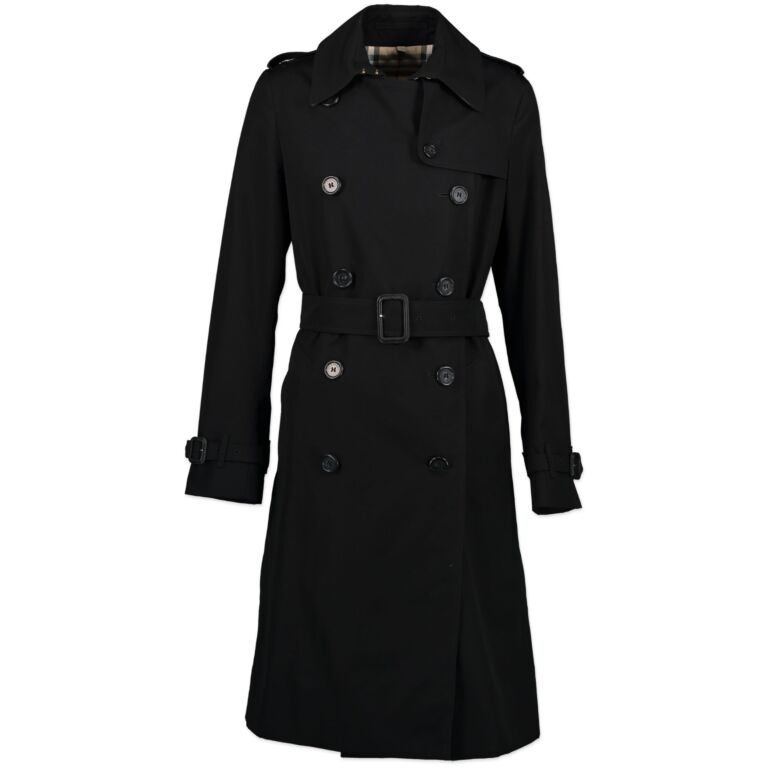 Burberry Black Trench Coat size 36 Labellov Buy and Sell Authentic Luxury