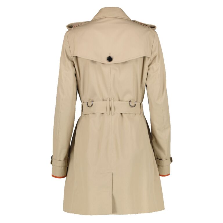 Burberry Honey Beige Short Heritage Trench Coat - Size FR36