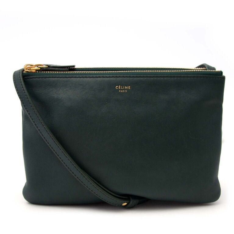 C line Green Leather Trio Crossbody Bag Labellov Buy and