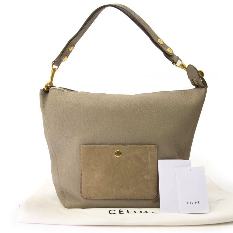 C line Taupe Medium Zipped Hobo Bag Labellov Buy and Sell
