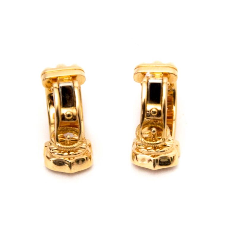Cartier - 18K White Gold Diamond Hoop Earrings – Robinson's Jewelers