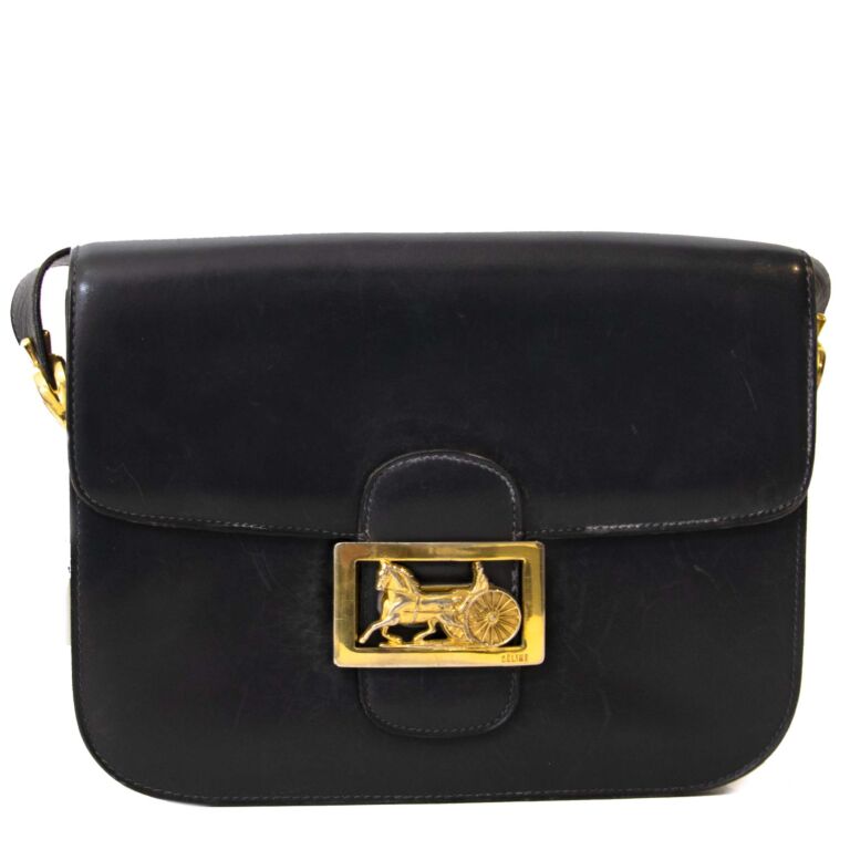 Celine Blue Horse Box Bag Labellov Buy and Sell Authentic Luxury