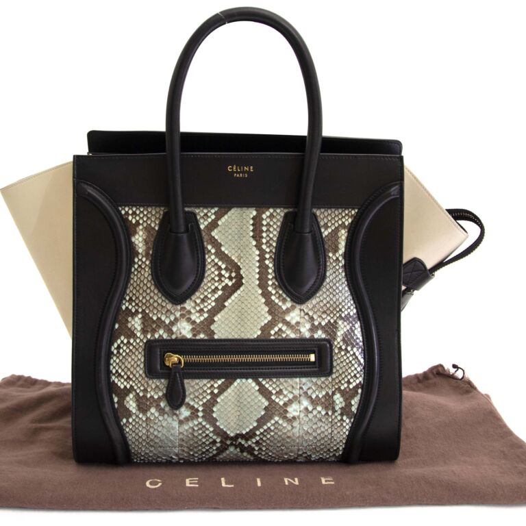 Celine Tri Color Python Luggage Labellov Buy and Sell