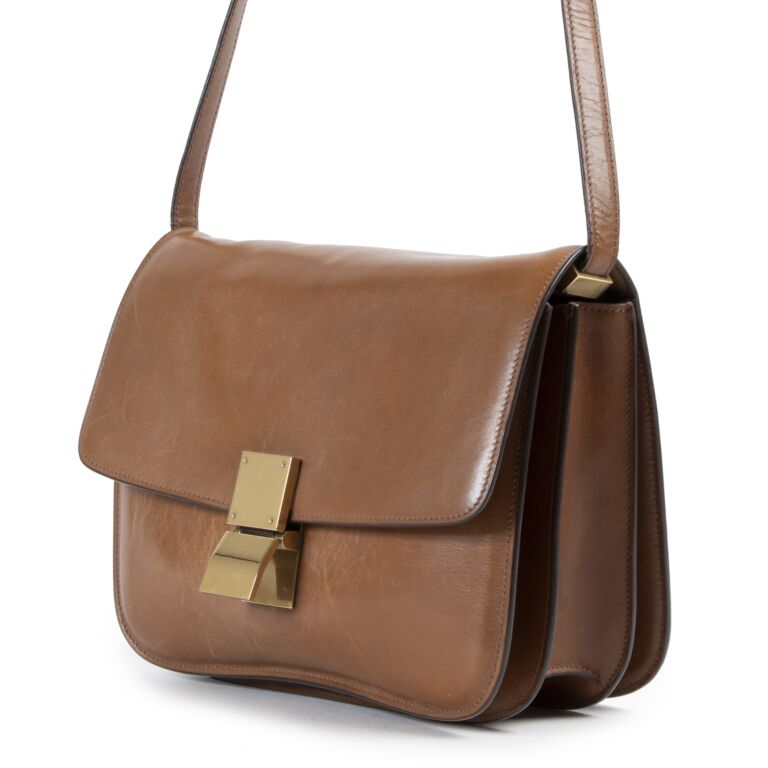 Celine box bag brown discount