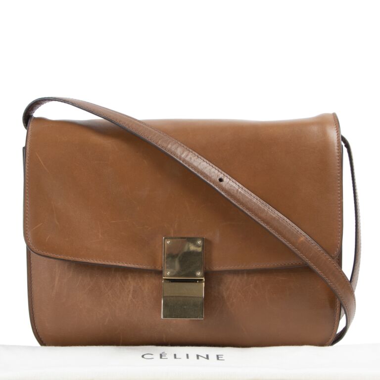 Celine Natural Leather Medium Classic Box Bag Labellov Buy