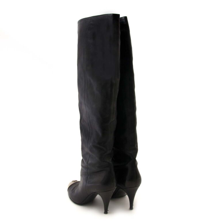 Chanel Silver Cap Toe Boots - Size 39 ○ Labellov ○ Buy and