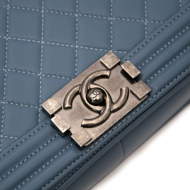 Chanel Midnight Blue Medium Quilted Boy Bag LGHW — BLOGGER ARMOIRE