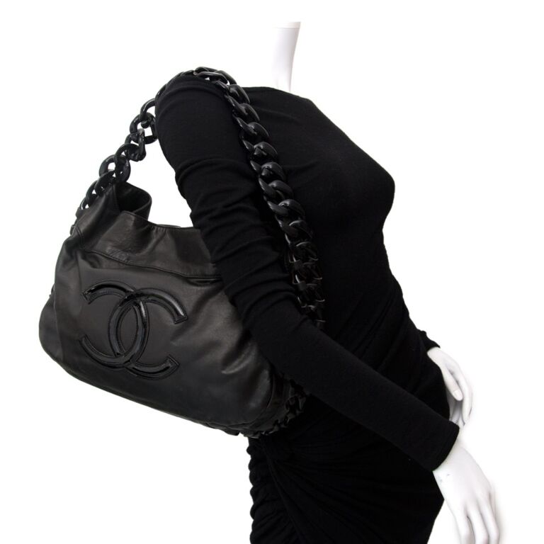 3D model Chanel Hobo Bag Black Leather VR / AR / low-poly