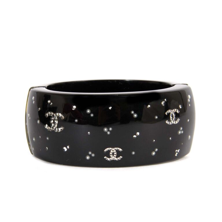 Chanel Black Bangle Bracelet Labellov Buy and Sell Authentic Luxury