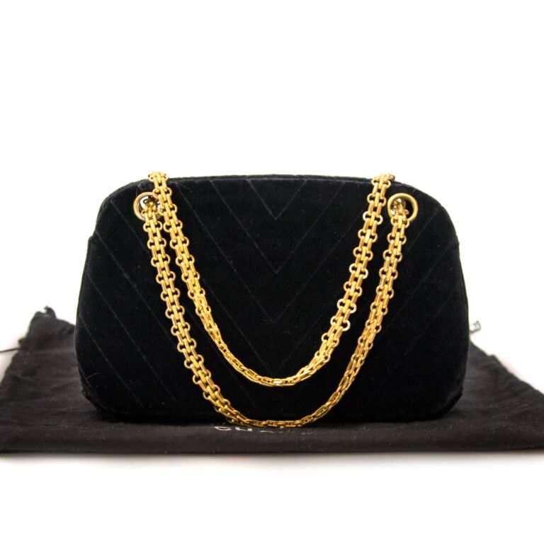 Chanel Vintage Velvet Mademoiselle Classic Single Flap Bag