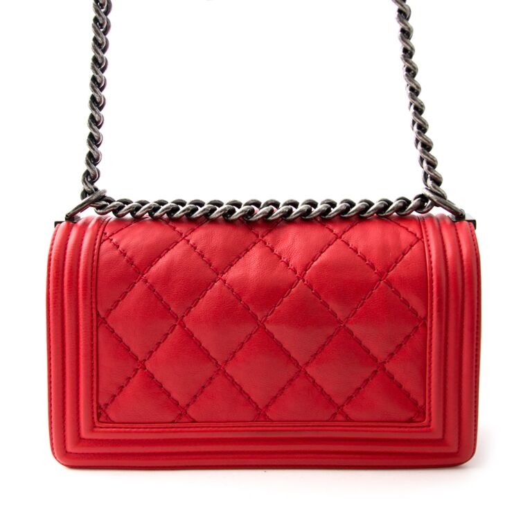 CHANEL Lambskin Quilted Studded Beauty Begins Bag Fuchsia 1279368