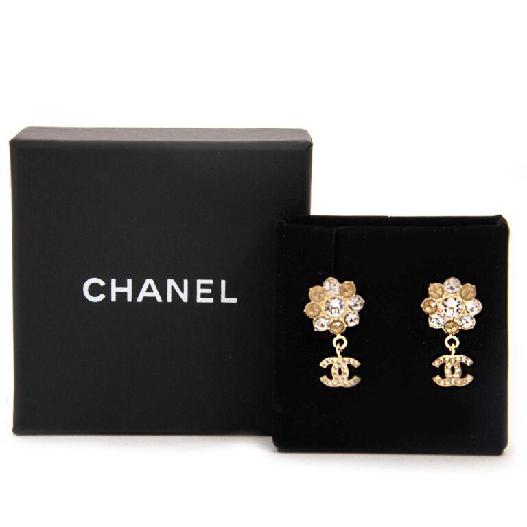 Chanel Double C Flower Earrings ○ Labellov ○ Buy and Sell