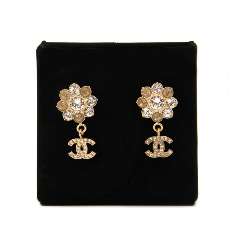 Chanel Double C Flower Earrings ○ Labellov Authentic Luxury