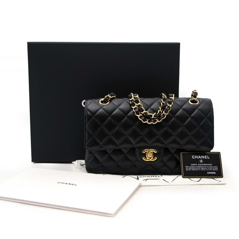 Chanel Black Caviar Classic Medium Flap Bag GHW ○ Labellov ○ Buy