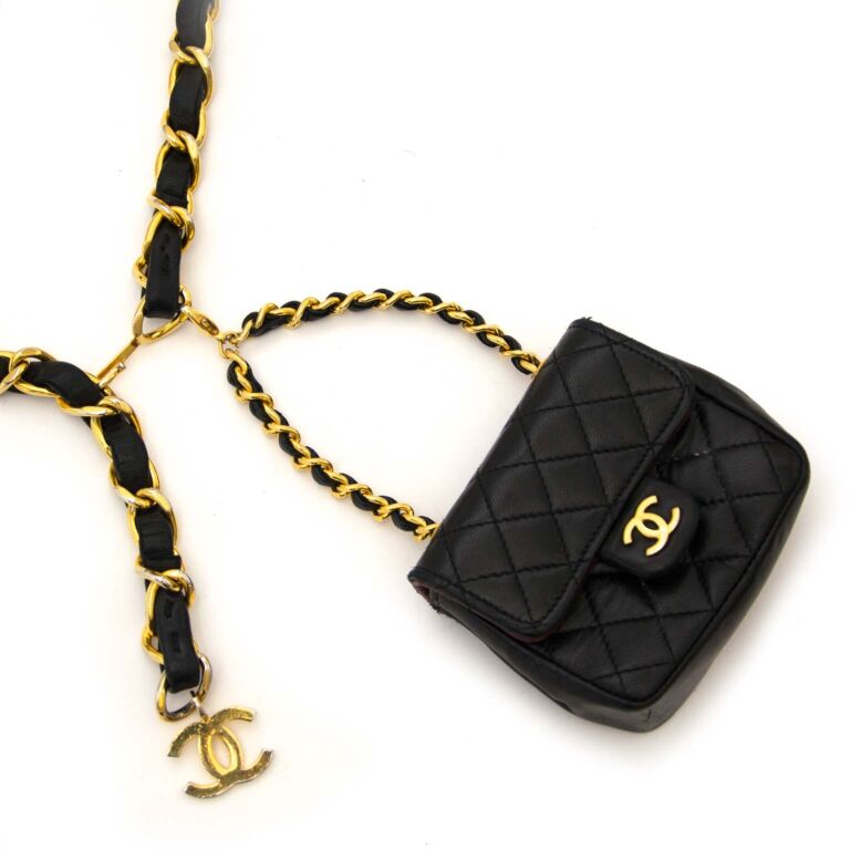 Chanel 22C Cc Quilted Mini Chain Belt Bag Sakura Pink Caviar   ＬＯＶＥＬＯＴＳＬＵＸＵＲＹ