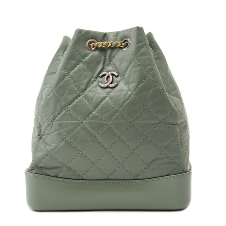 Chanel Small Green Gabrielle Backpack ○ Labellov ○ Buy and Sell Authentic  Luxury