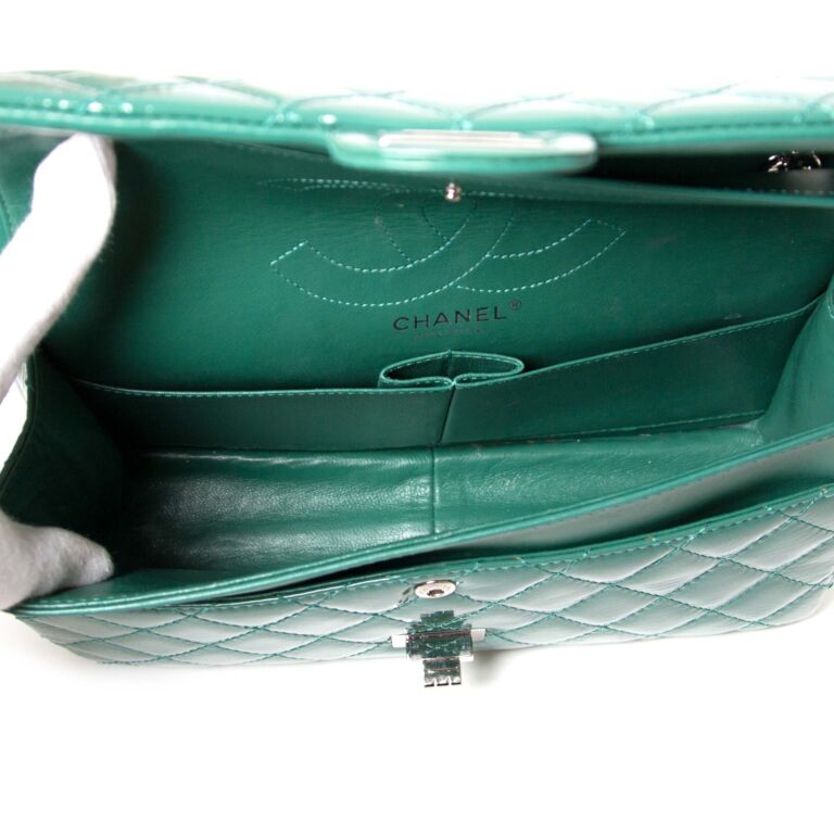 Chanel Green 2.55 Reissue Quilted Patent Leather Flap Bag
