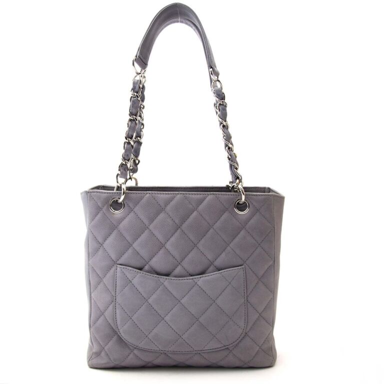 grey chanel tote bag