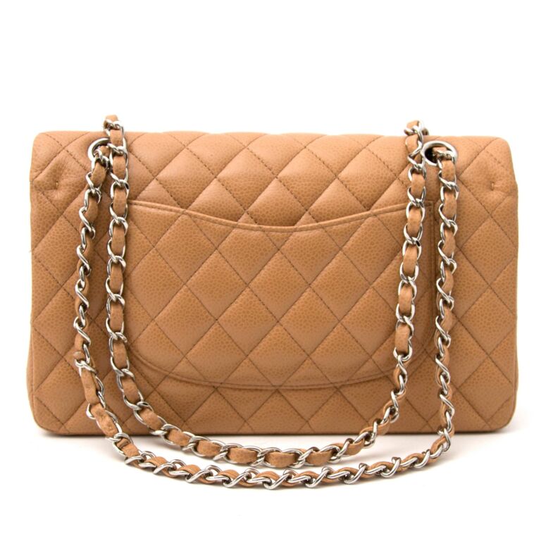 Chanel Beige Caviar Medium Classic Double Flap Bag ○ Labellov ○ Buy and  Sell Authentic Luxury