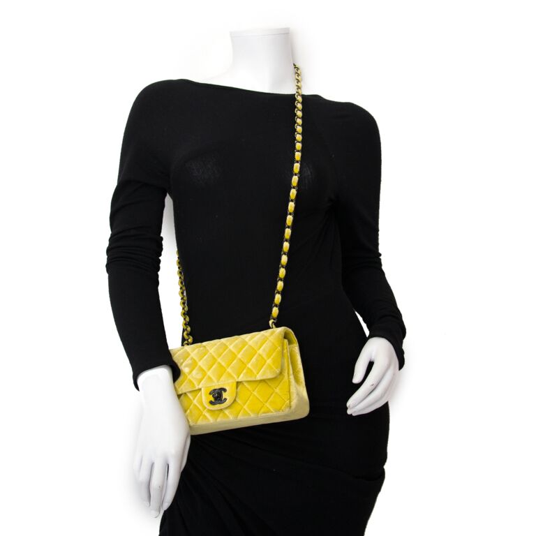 Chanel Yellow Velvet Classic New Mini Flap Bag ○ Labellov ○ Buy and Sell  Authentic Luxury