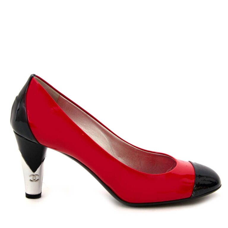 Chanel Patent Red And Black Pumps - Size 38 ○ Labellov ○ Buy and