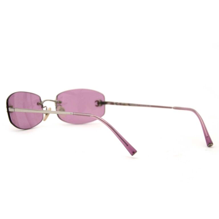 Chanel Pink Rimless CC Aviator Sunglasses ○ Labellov ○ Buy and