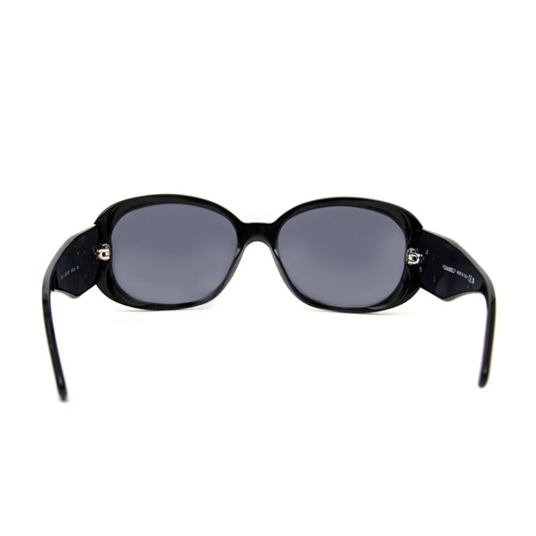 2000's Chanel Black Camelia Sunglasses at 1stDibs