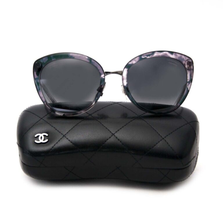 chanel glasses with chanel written on top