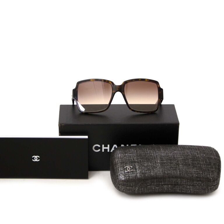 Chanel Oval Sunglasses in Dark Tortoise/Brown by Seller Selects