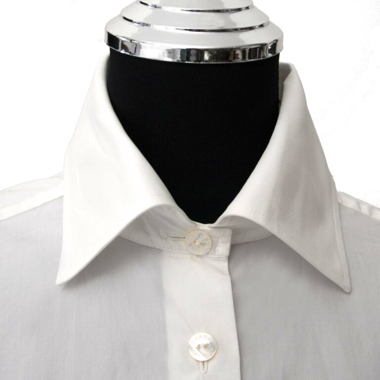 CHANEL PARIS SEOUL BLOUSE TOP White Cotton ref.120225 - Joli Closet