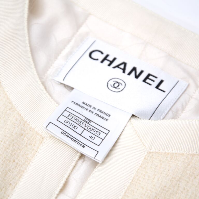Authentic chanel clothing best sale tag