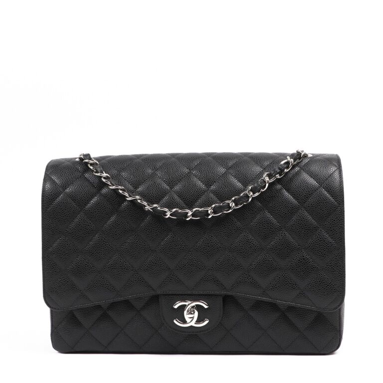 Chanel Black Caviar Maxi Classic Flap Bag Labellov Buy and