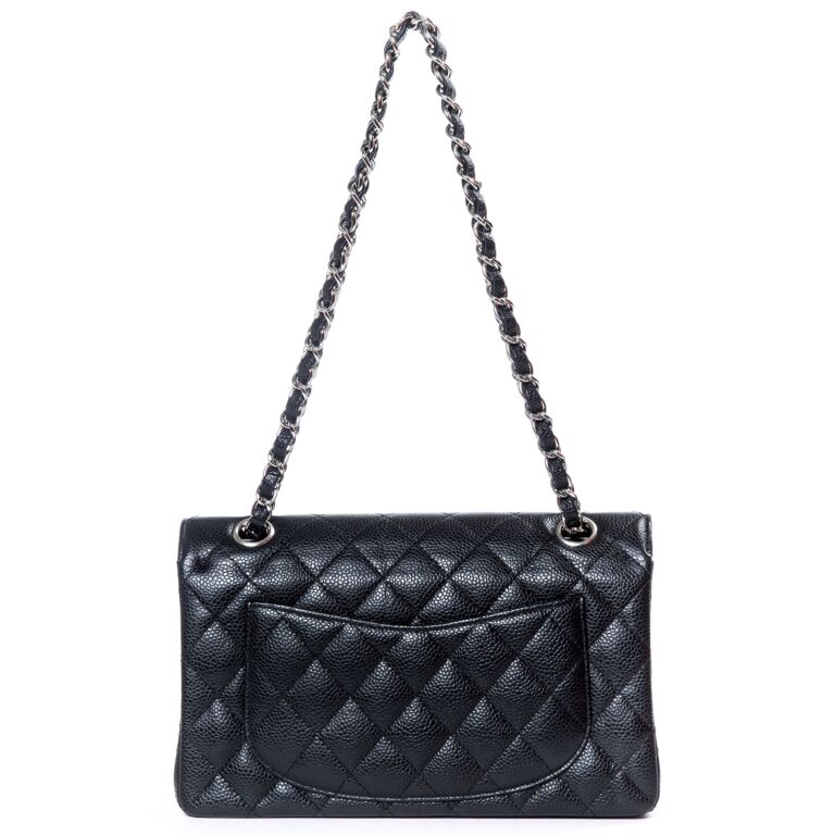 Chanel Black Caviar Leather Small Classic Flap Bag PHW ○ Labellov
