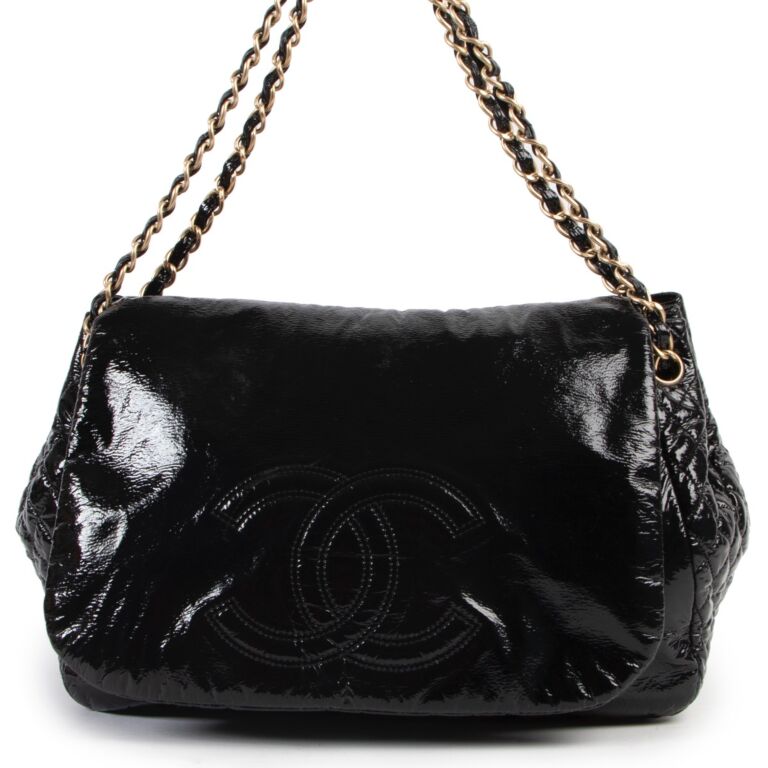 Black patent leather bag sale on sale